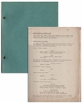 Moe Howards 32pp. Script Dated February 1937 for The Three Stooges Film Back to the Woods -- With Original Doodles on Back Cover -- Missing First Page, Else Very Good Condition